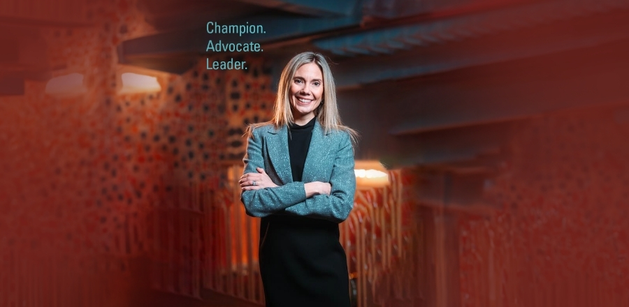 Muscular Dystrophy Canada ambassador standing confidently with arms crossed, symbolizing leadership and advocacy for people living with neuromuscular disorders in Canada.