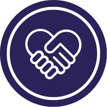 Icon of two hands shaking.