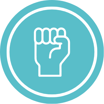 Icon of a raised fist.